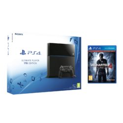 Sony PlayStation 4 1TB Console in Black with Uncharted 4 : A Thief's End